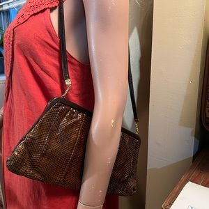 Vintage Snake Skin Clutch Purse